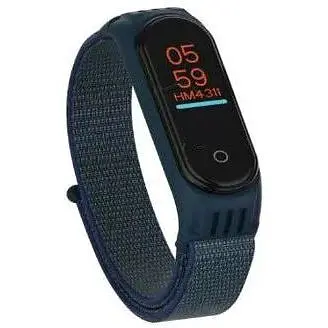 Ремешок GRAND для фитнес-трекеров Xiaomi Mi Band 5 6 7 Nylon Midnight blue - фото 1
