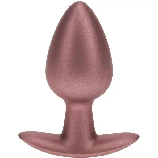 Анальна пробка Ouch! Smooth Anal Plug Metallic M 7.9 см (рожеве золото)