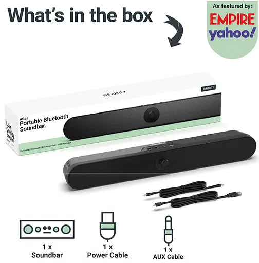 Аккумуляторный потужний саундбар Majority 20Вт Atlas аудіосистема - фото 3