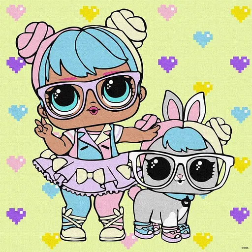 Картина за номерами "L.O.L. Surprise! TroopSurprise BonBon With HopHop" Ідейка KHO6288, 40х40 см - фото 1