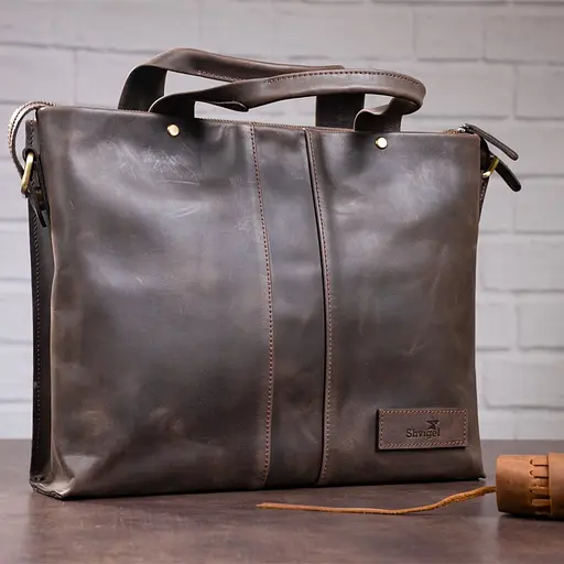 Чоловіча шкіряна сумка SHVIGEL 35х27х7,5 см sum0012483 - фото 6