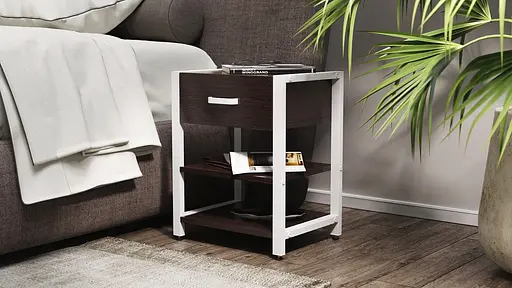 Тумба універсальна Ferrum-decor Вів'єн 1/2 50x41x40 білий ДСП Венге 16мм (FRD-106183) - фото 7