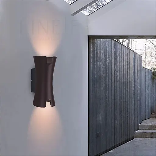 Фасадне LED бра чорного кольору 18х9 см | Line F | Арт. 9601В С 10W 3000K IP54 ВК - фото 2