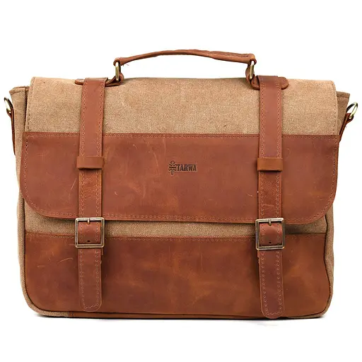 Кожаная мужская сумка TARWA 36х27х10 см nsa0001323 - фото 4