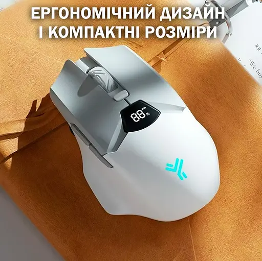 Мишка Бездротова Ігрова SX01 600 мАг Bluetooth DPI для Пк і ноутбуків Біла  - фото 8