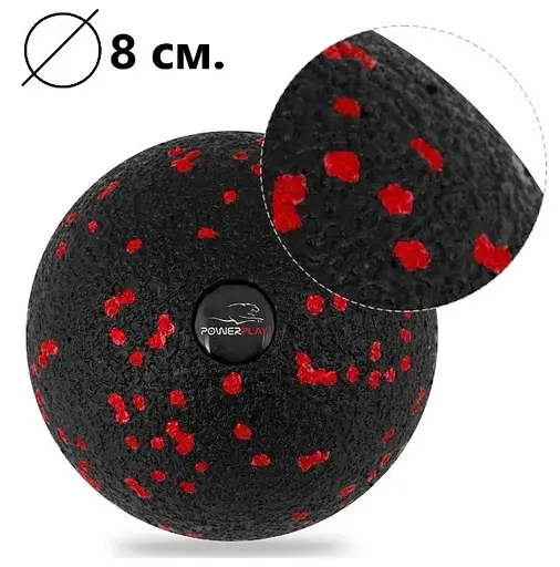 Набір для масажу та йоги PowerPlay PP_4096 (Ролик 33*14 + 2-ва мячі) Black + гумка 11 кг (PP_4096_Black) - фото 6