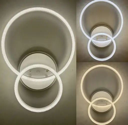 Світлодіодний світильник на 2 кільця в білому корпусі Line.F A 77012/2B+LED WH - фото 6