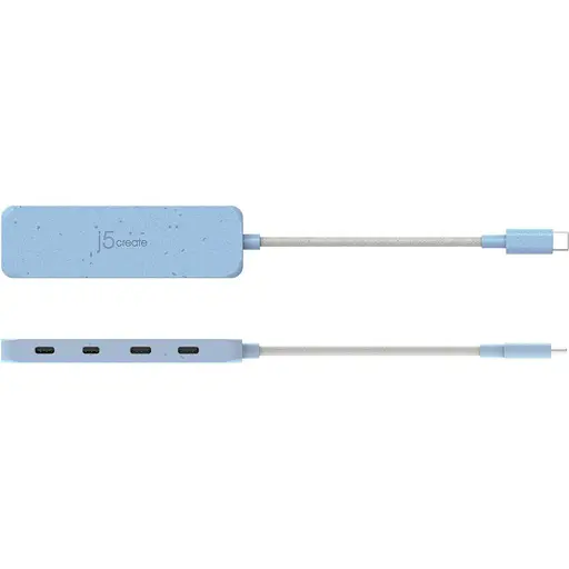 USB-хаб j5create JCH345EC-N USB-C на 4 USB-C, голубой (JCH345EC-N) - фото 4
