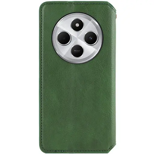 Чохол-книжка Getman шкіряний Cubic PU для Xiaomi Redmi 14C/Poco C75 Зелений - фото 2