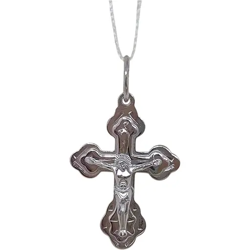 Золотий хрестик Харківська ювелірна фабрика. Розп'яття Христа. 11121-бел