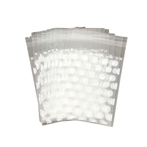 Прозрачные пакеты Opp для хранения и упаковки ювелирных изделий с самоклейкой и белым узором 8х13 см 50 шт.