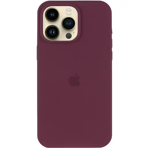Чехол Silicone Case AA Logo with MagSafe для Apple iPhone 12 Pro Max 6.7 Бордовый/Plum - фото 2
