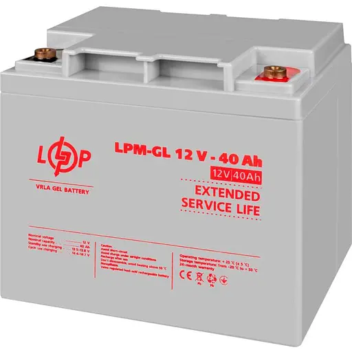 Аккумулятор LogicPower GEL 12V/40Ah/480Wh (4154) [109889] - фото 4