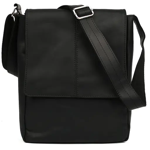 Чоловіча сумка шкіряна А4 через чорне плече TARWA 33х26х8 см sum0028178 - фото 1