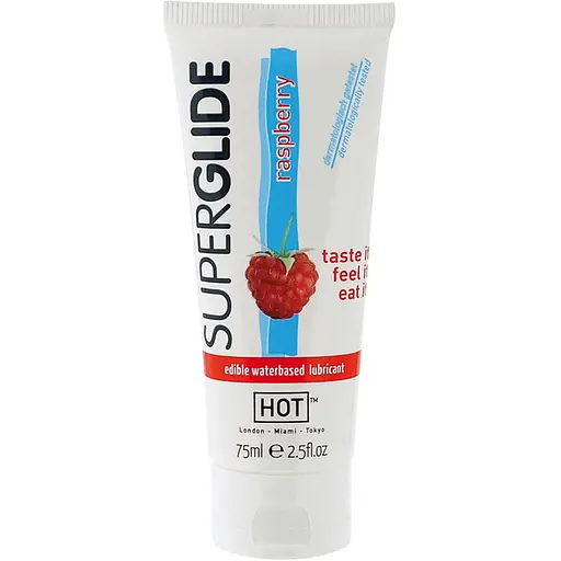 Лубрикант на водній основі Hot Edibles Superglide Lube малина 75 мл