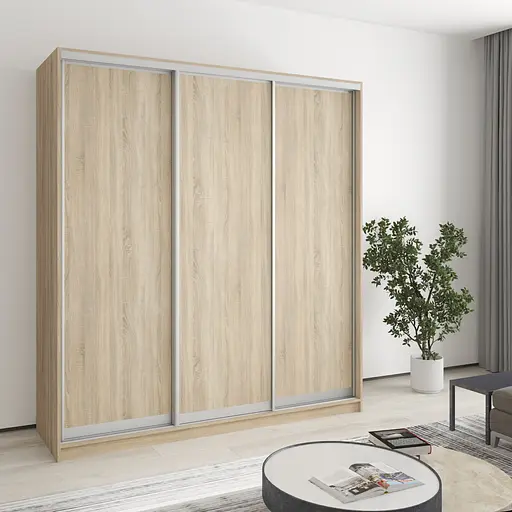 Шафа-купе тридверна MebelStar Стандарт AL 3ДСП 190x60x210 см Дуб сонома (MBS-2849)