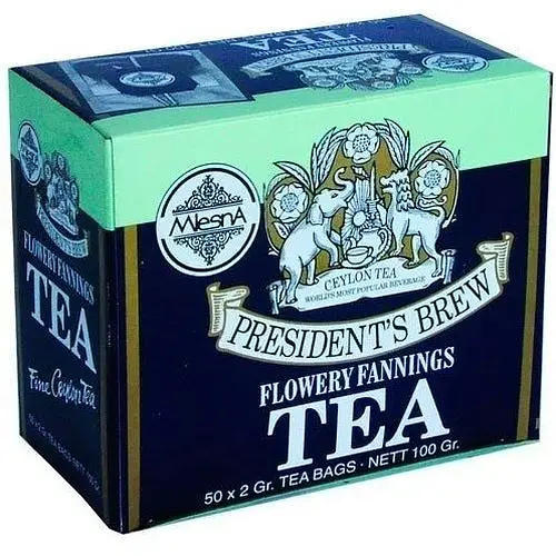 Чай чорний Mlesna Президент Брю в пакетиках паперова коробка 100 г - фото 1