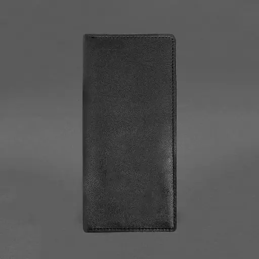 Шкіряне портмоне-купюрник 12.0 чорне Краст - фото 5