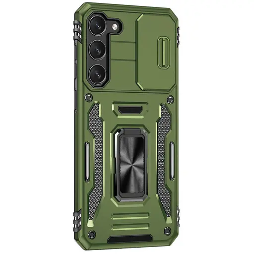 Ударостійкий чохол Camshield Army Ring для Samsung Galaxy S20 FE Оливковий / Army Green - фото 5