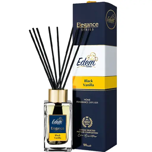 Аромадиффузор с палочками Edem Elegance Series Black Vanilla 90 мл