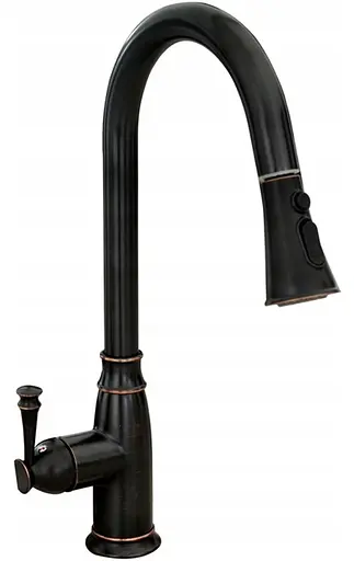 Смеситель для кухни Rea Deco Old black черный высокий REA-B0182 Черный - фото 1