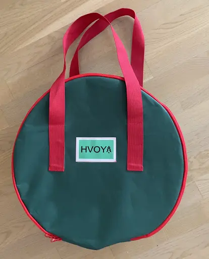 Сумка-чохол Hvoya для зберігання новорічних прикрас кругла зелена 40 см - фото 2