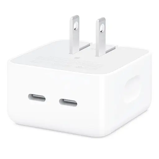 Зарядное устройство адаптер блок Apple 35 W Dual USB-C Port Compact Power Adapter (MNWM3) - фото 1