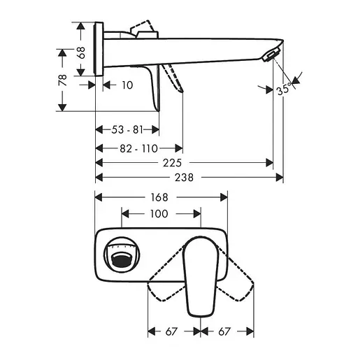 Змішувач для умивальника Hansgrohe Talis E EcoSmart 71734670 чорний матовий - фото 2