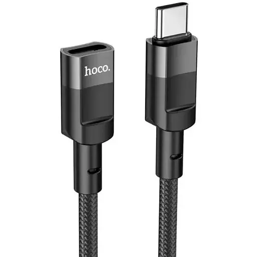 Кабель Hoco U107 Type-C Male to Type-C Female USB2.0 extension cable 1.2 м Черный