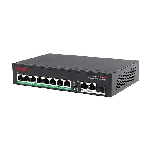 PoE-коммутатор неуправляемый гигабитный 11-портовый ONV-H3108PFD с 8 портами PoE (73-00062)