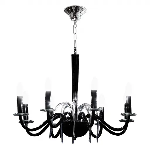 Люстра подвесная Brille свеча E14 60W BK (BKL-366S/8)