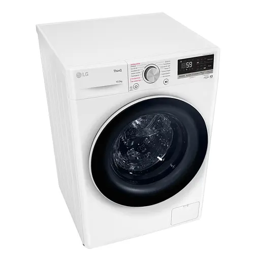 Стиральная машина LG фронтальная 105 кг 1400 A+++ 57 см дисплей пара инвертор белый - фото 7