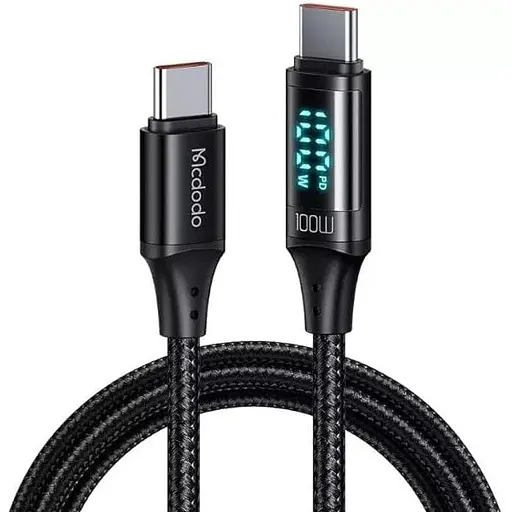 Кабель Mcdodo Digital HD Type-C to Type-C 100W Data Cable 1.2 м CA-1100 Чорний - фото 1