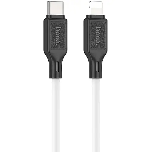 Кабель Hoco X90 Cool silicone PD charging data cable for iP білий