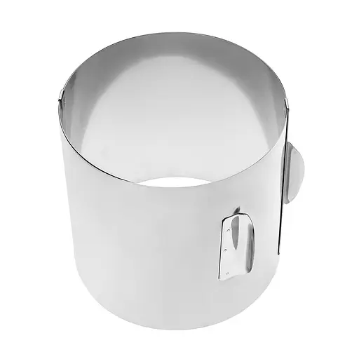 Кондитерське кільце розсувна кругла форма для випікання та формування салатів та тортів 15-30 см 18, Master Class Сірий 83259 - фото 9