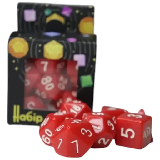 Набор кубиков Opaque 7 Dice Set - Red , 7 шт. (g7dopaq06)