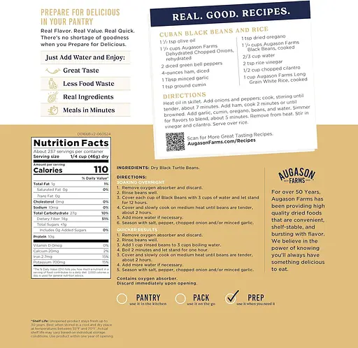 Рис белый длиннозерный с большим сроком годности до 30 лет Augason farms, 242 порции (101125) - фото 4