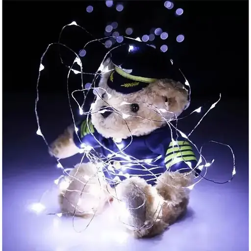 Светодиодная гирлянда нить проволка капля росы 2м 25led БАТАРЕЙКИ Cool White