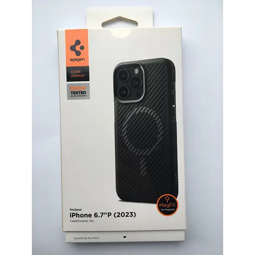 Оригинальный противоударный чехол Spigen Core Armor MagSafe (MagFit) для Iphone 15 Pro Max (6.7") Black ACS06442 - фото 12