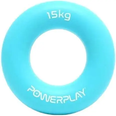 Еспандер кістьовий PowerPlay силіконовий PP-4324 Hand Grip Ring Light 15 кг Блакитний (PP_4324_15kg) - фото 1