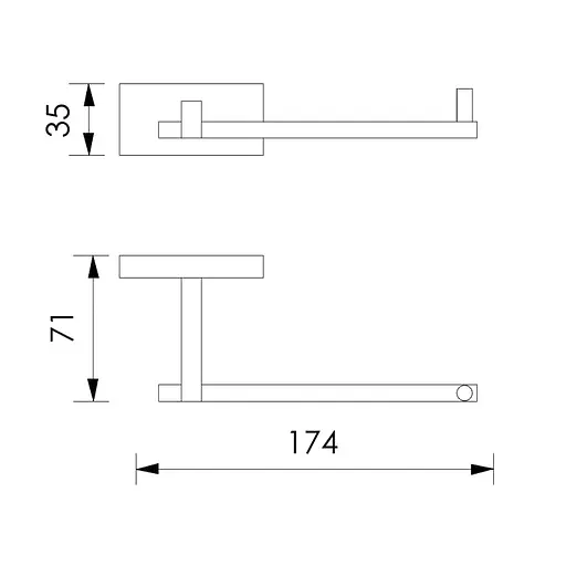 Тримач туалетного паперу Imprese Valtice хром 141320 Хром - фото 2