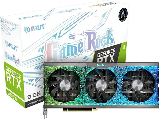 Відеокарта Palit RTX 3070Ti 8Gb GameRock (NED307T019P2-1047G) (GDDR6X, 256 bit, PCI-E v4.0) Б/в - фото 7