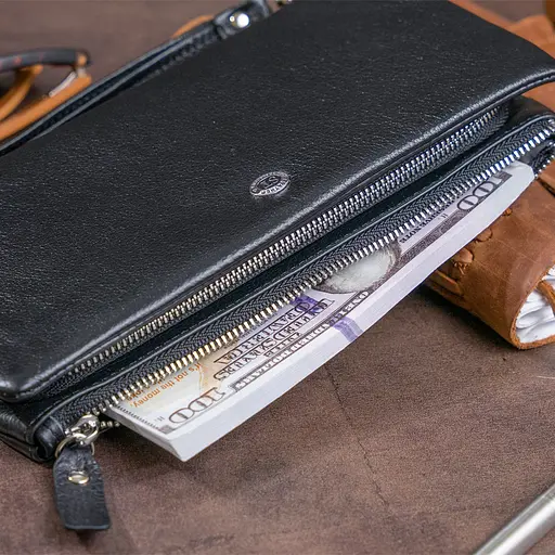 Женский кожаный кошелек-клатч ST Leather 20.8х10х2 см acs0015268 - фото 8