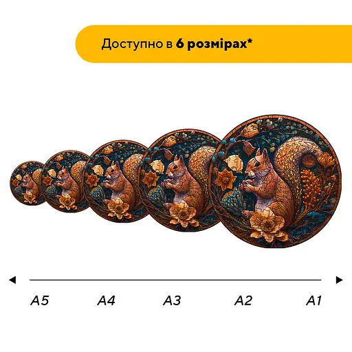 Пазл деревяний Пригоди Білочки, А5, 35 елементів, Картонна коробка - фото 2