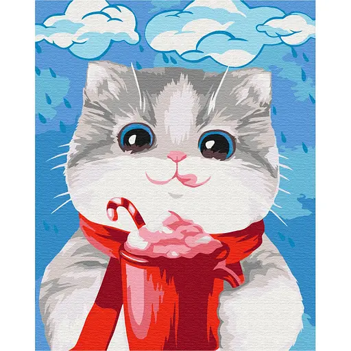 Картина за номерами Ласощі для кішки Brushme 40x50 см кольорова 000221333