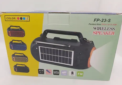 Мультимедийная колонка радиоприемник Fepe FP-23-S Bluetooth с солнечной панелью и фонариком - фото 5