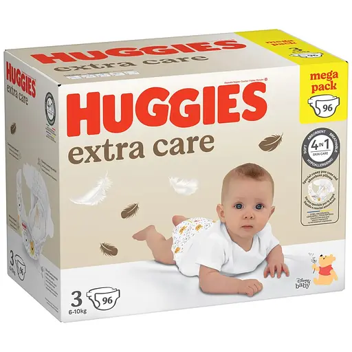 Уценка. Набор подгузников Huggies Extra Care Box 3 (6-10 кг), 96 шт.