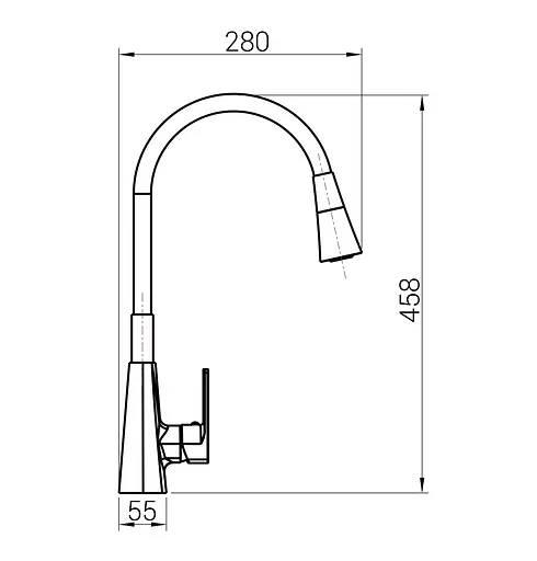 Змішувач для кухні Domino Dionis DDD-203SM-BB Чорний матовий - фото 7