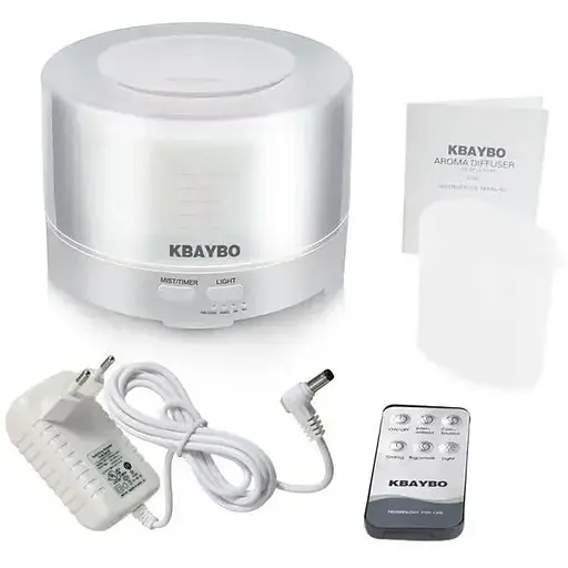 Увлажнитель воздуха Kbaybo L500 настольный для комнаты с подсветкой 7 цветов 500 мл пульт ДУ - фото 2
