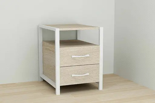 Тумба універсальна Ferrum-decor Вів'єн 2/2 50x41x40 білий ДСП Дуб Сонома 16мм (FRD-104163) - фото 4